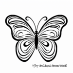 Heart butterfly coloring pages