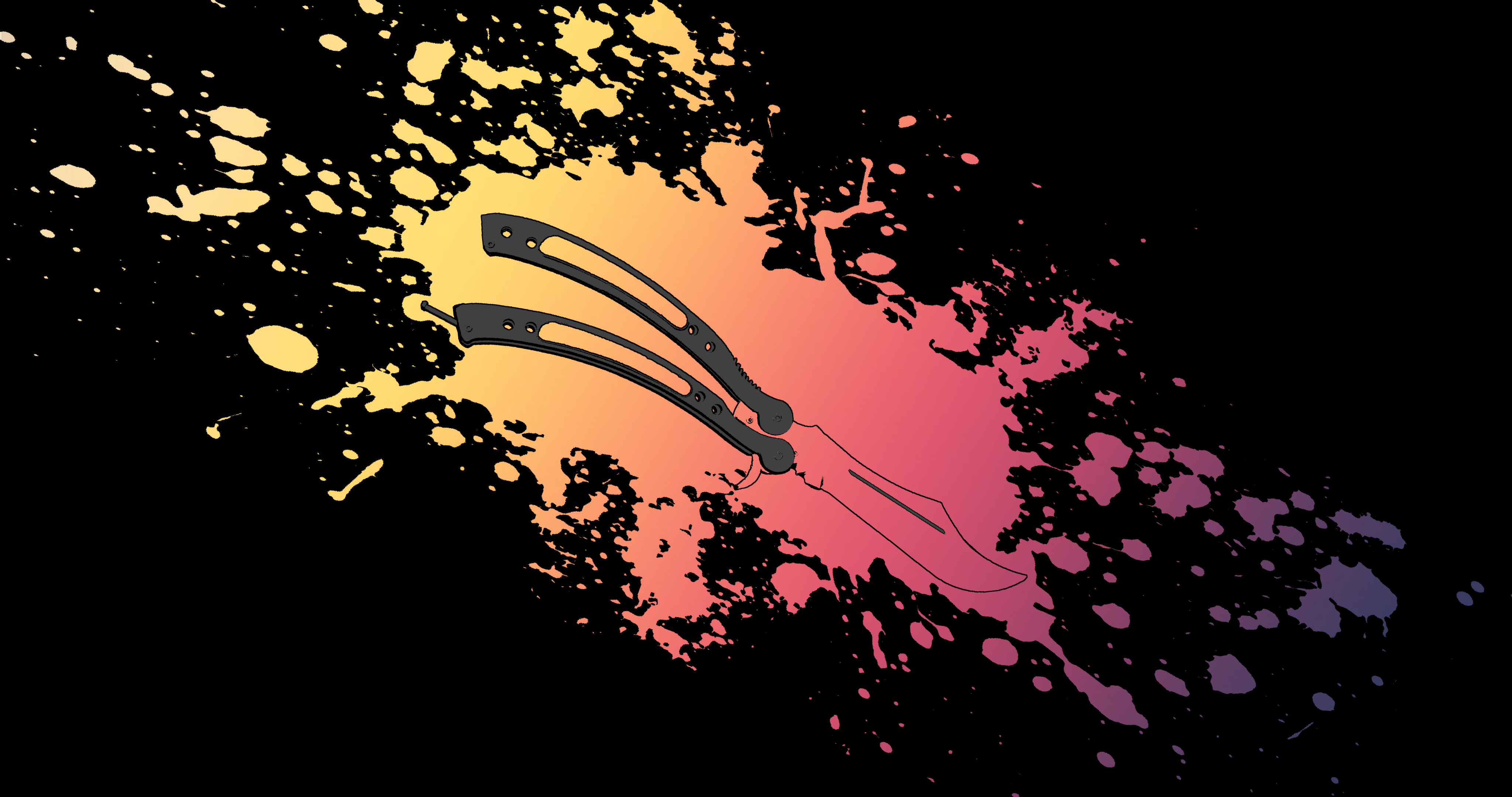 Cs go butterfly knife fade wallpaper by benny on