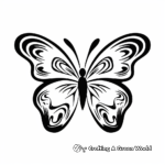 Heart butterfly coloring pages