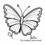 Flowers and butterflies coloring pages