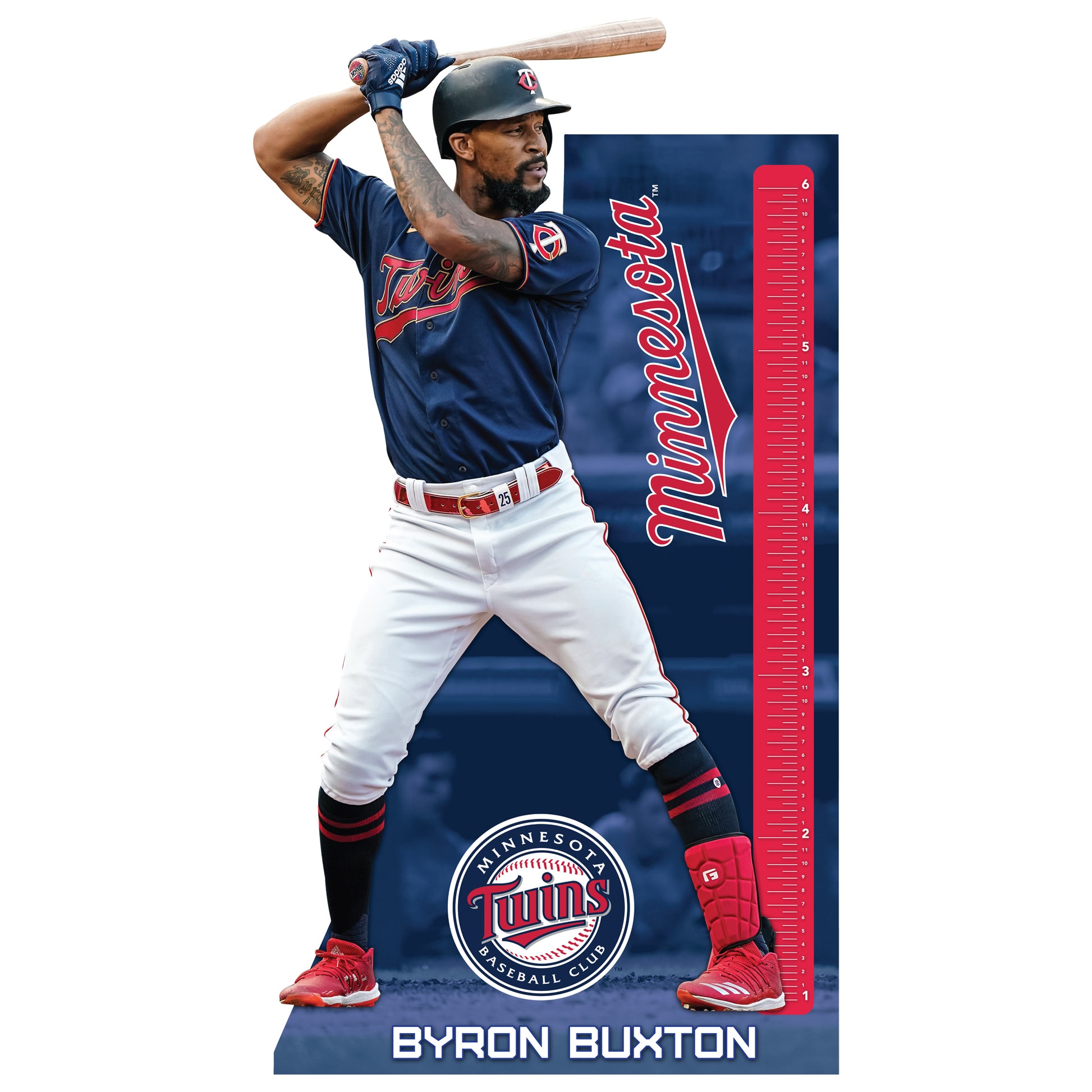 Drawing this photo of Byron Buxton in Chalk 🦌⚾️