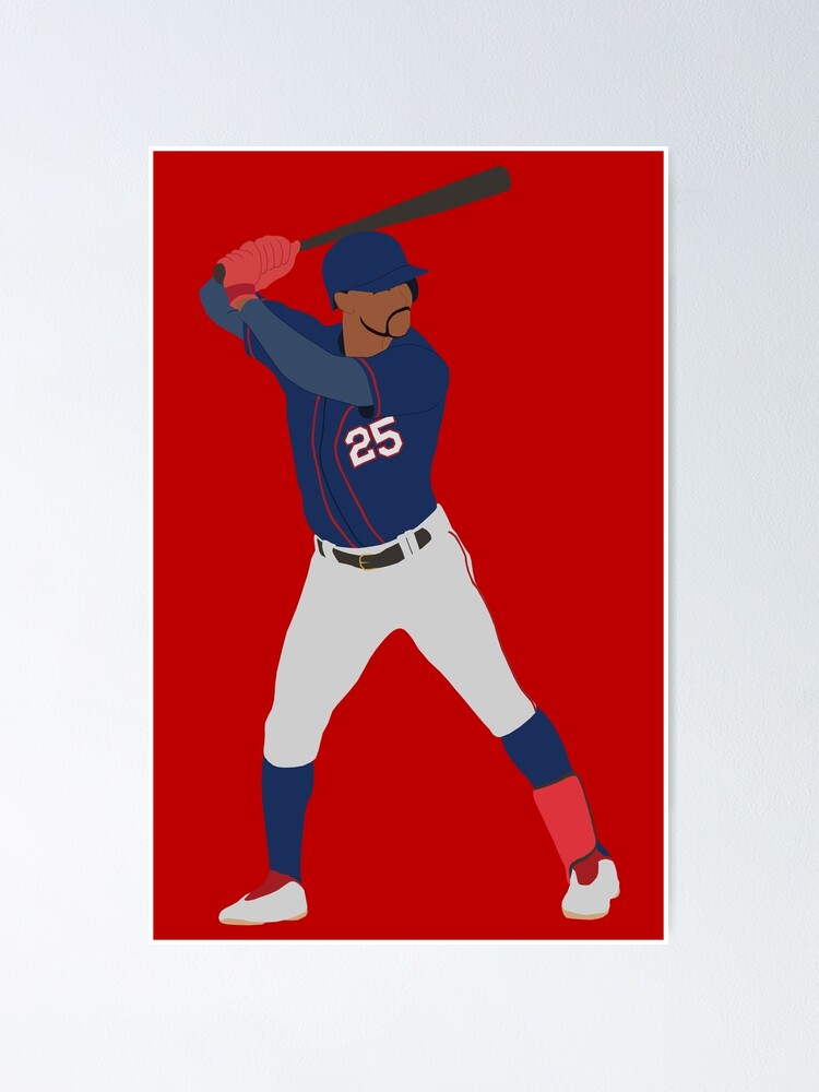 Drawing this photo of Byron Buxton in Chalk 🦌⚾️