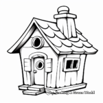 Bird house coloring pages