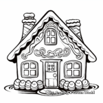 Gingerbread house coloring pages