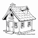 Bird house coloring pages