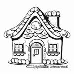 Gingerbread house coloring pages