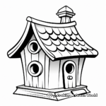 Bird house coloring pages