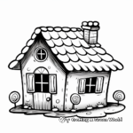 Gingerbread house coloring pages