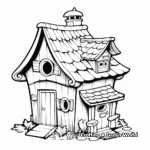 Bird house coloring pages