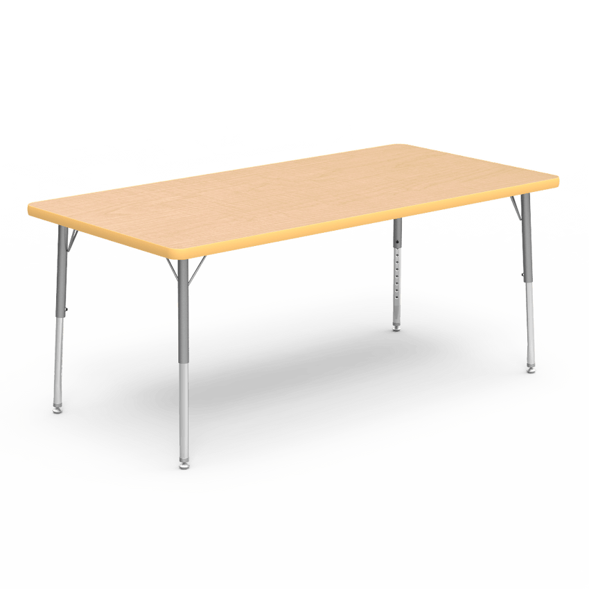 Rectangular activity table with heavy duty laminate top