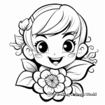 Cute flower coloring pages