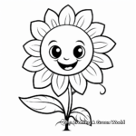 Cute flower coloring pages