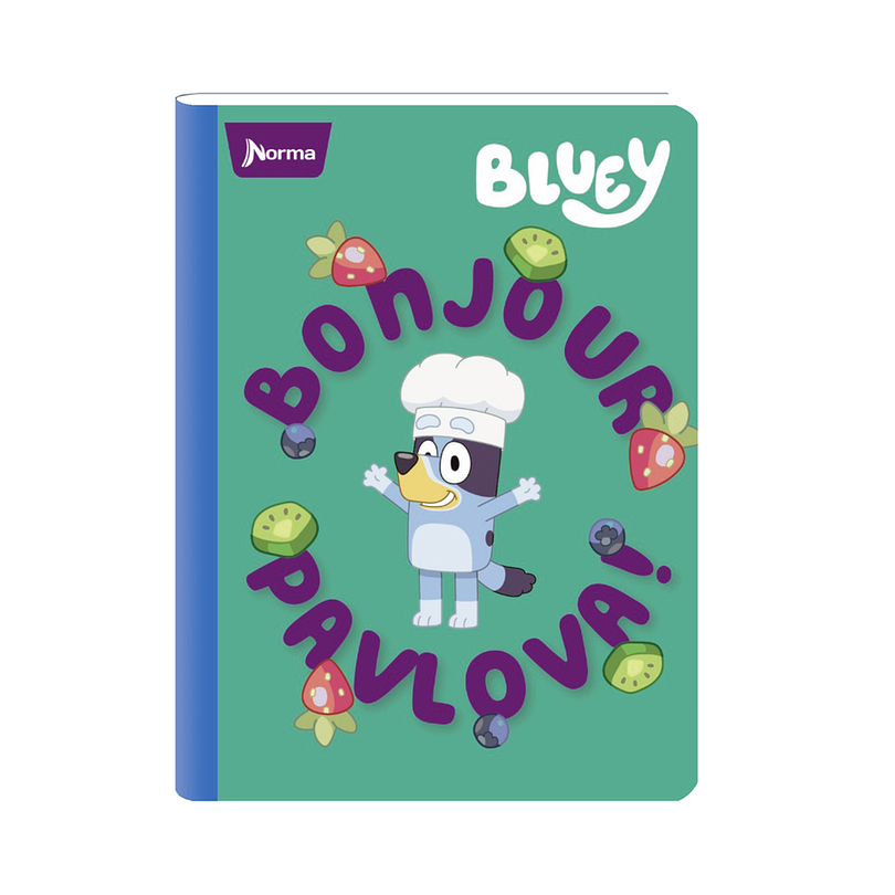 Cuaderno cosido bluey hojas cuadros