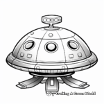 Alien spaceship coloring pages