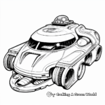 Alien spaceship coloring pages