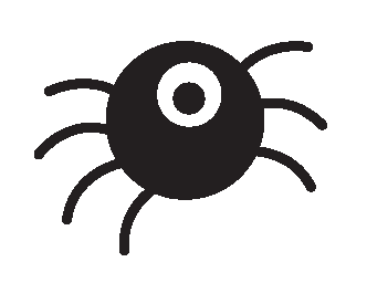 Halloween spiders clipart