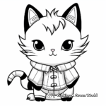 Kawaii cat coloring pages