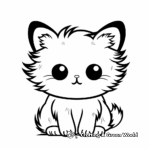 Kawaii cat coloring pages