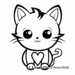 Kawaii cat coloring pages