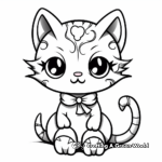 Kawaii cat coloring pages