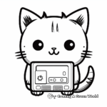 Kawaii cat coloring pages