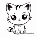 Kawaii cat coloring pages