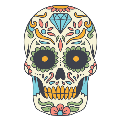 Cinco de mayo sugar skull doodle png svg design for t