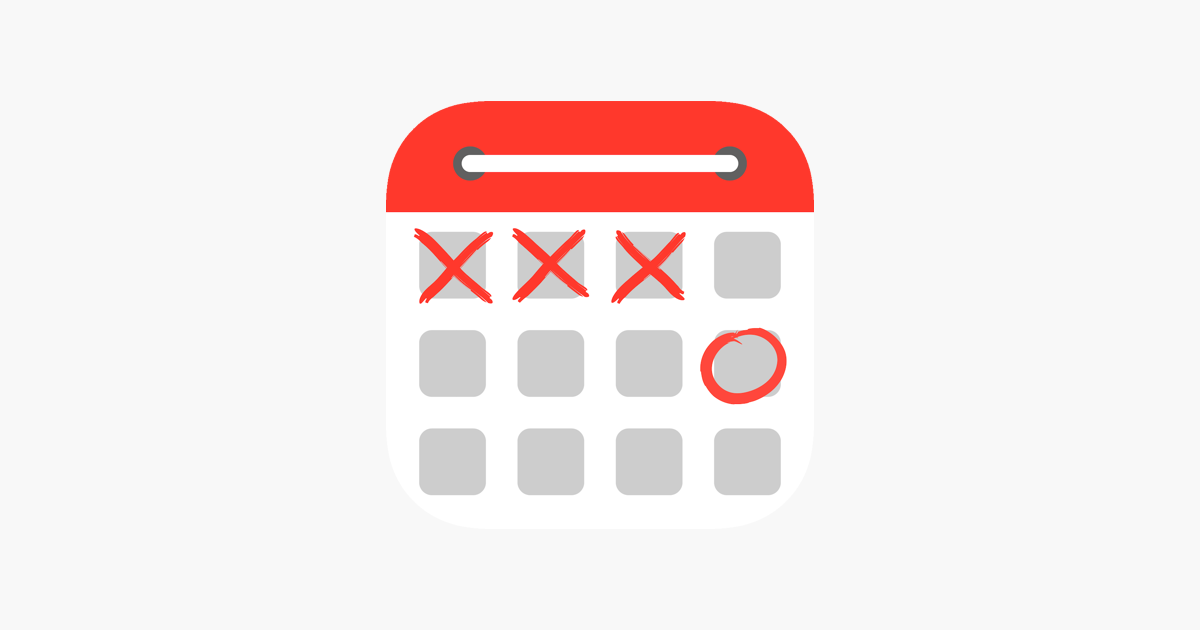 Mark off visual calendar on the app store