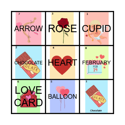 February bingo cards