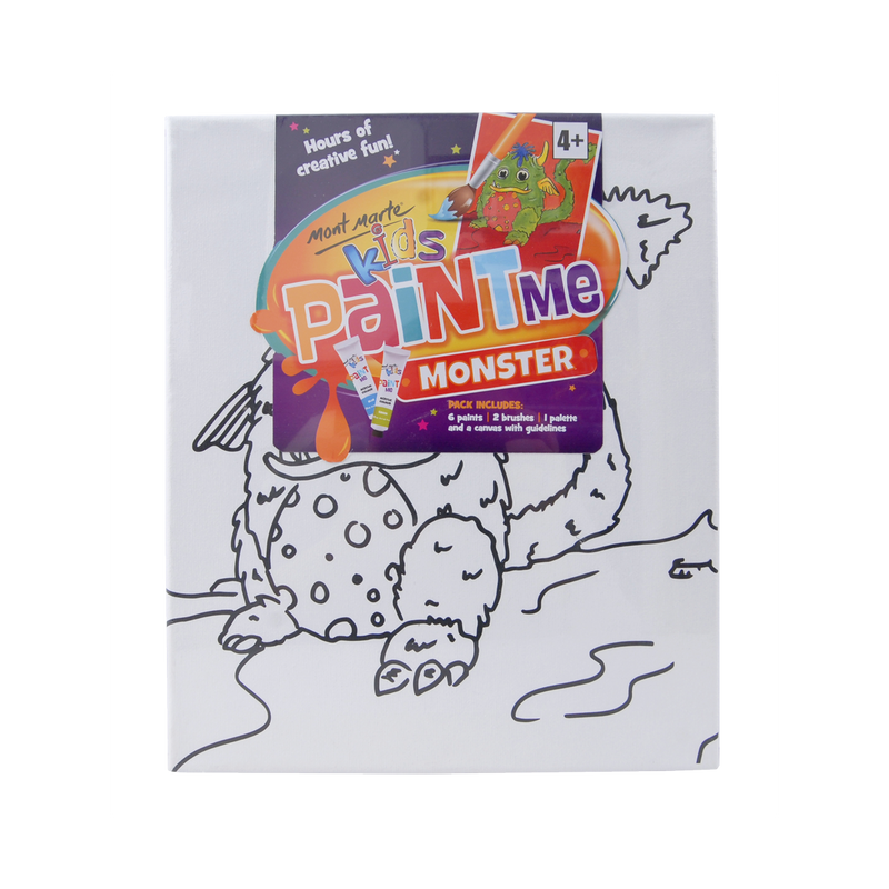 Mont marte kids paint me coloring canvas acrylic colors set â istiklal library