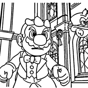 Dibujos para colorear super mario odisea y pintar