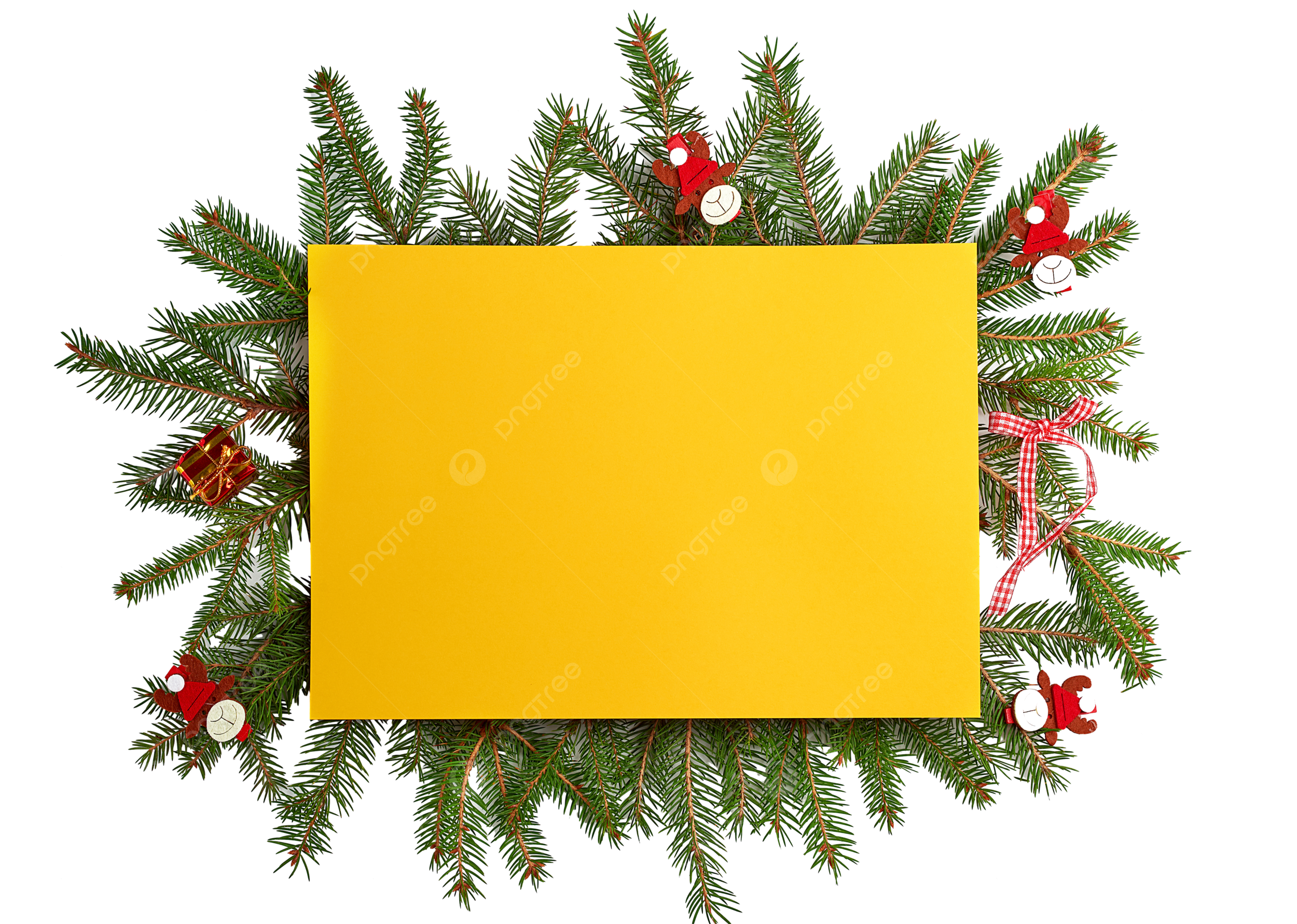 Hoja amarilla vacãa en una felicitaciãn navideãa ftiva png dibujos copie el pacio tarjeta postal temporada png imagen para dcarga gratuita