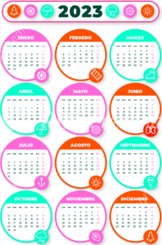 Spanish calendar image vector png