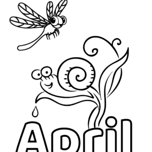 April coloring pages printable for free download