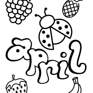 April coloring pages printable for free download