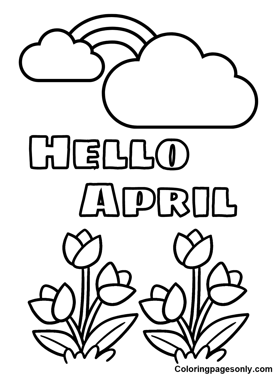 April coloring pages