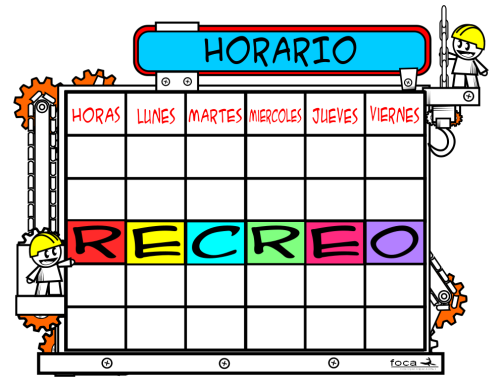 Nuevos modelos de horarios editabl y divertidos tambien para colorear ideal para infantil y primaria â planeta cuela tic