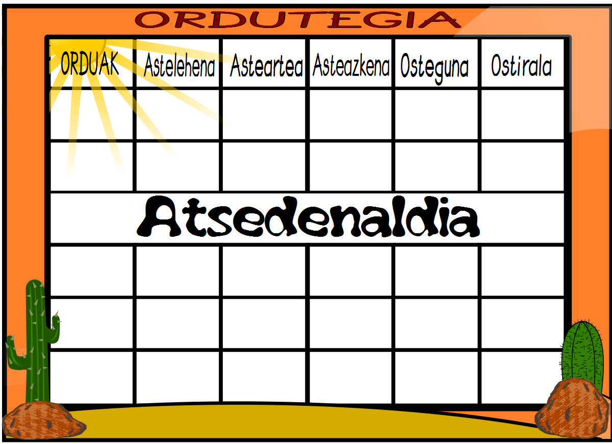 Nuevas plantillas de horarios el dierto tambiãn en catalãn gallego y euskera â planeta cuela tic