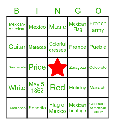 Cinco de mayo bingo cards