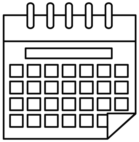 Dibujo de calendario para colorear dibujos para colorear imprimir gratis