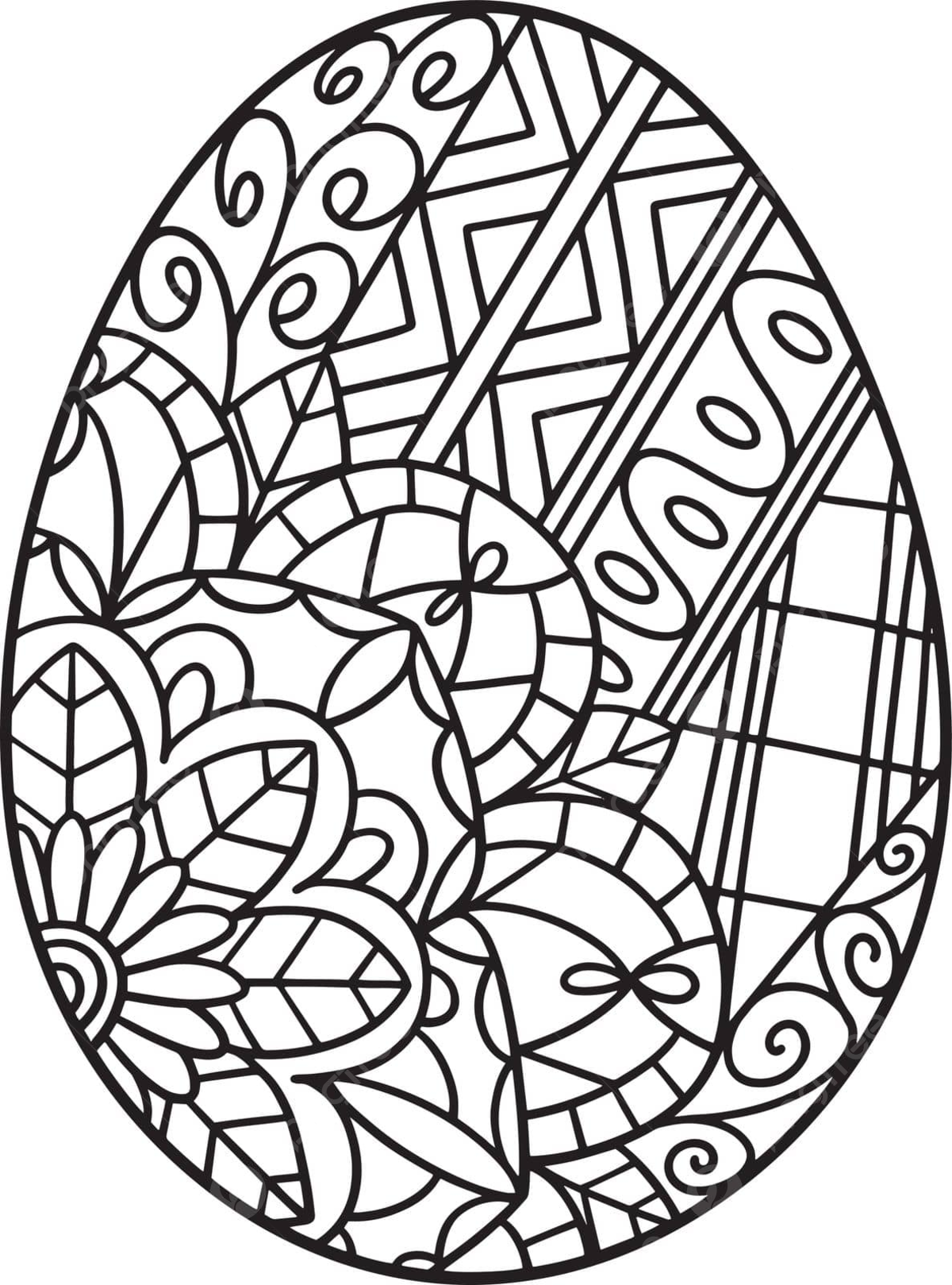 Dibujo de huevo pascua mandala aislado pãgina para colorear crucificar abril vector png dibujos dibujo de huevo dibujo de huevo de pascua hombre dibujando png y vector para dcargar gratis