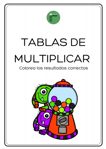 Tablas de multiplicar colorea los rultados correctos