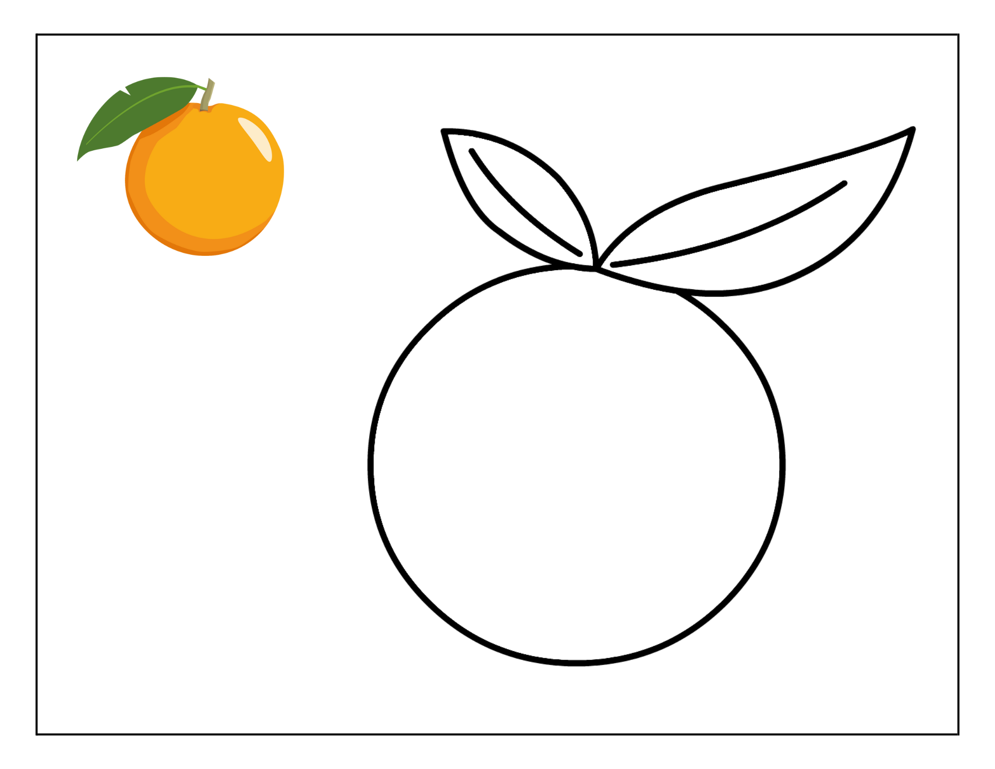 Fruit coloring pages for toddlers