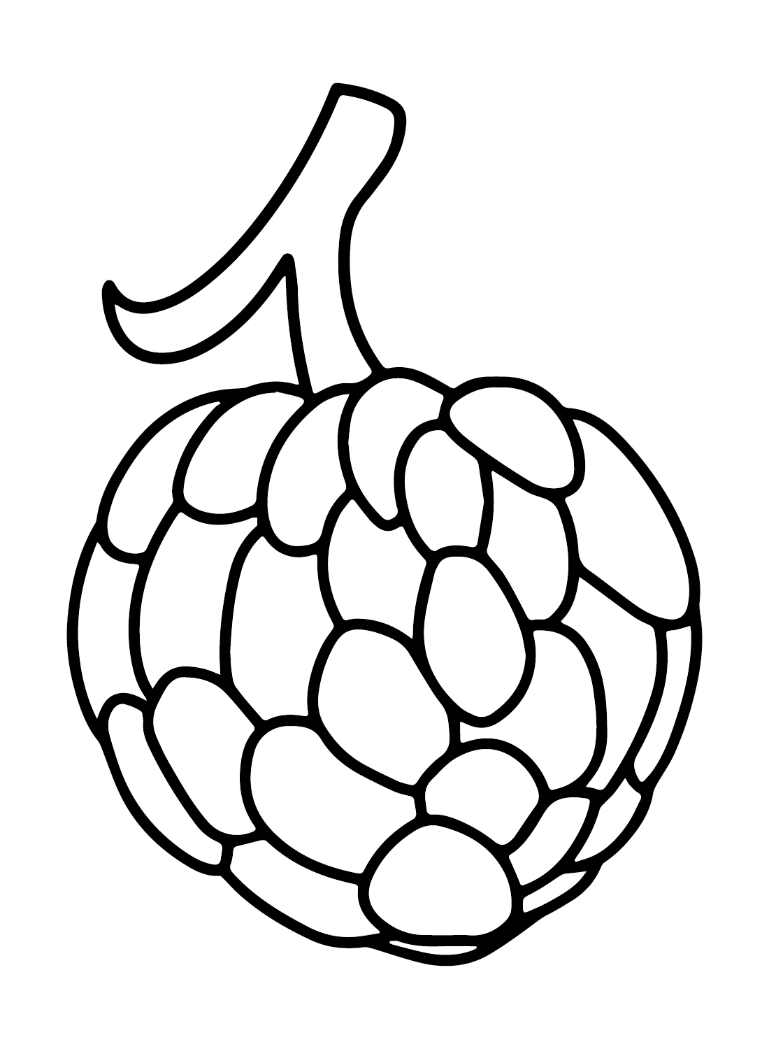 Custard apple coloring pages printable for free download