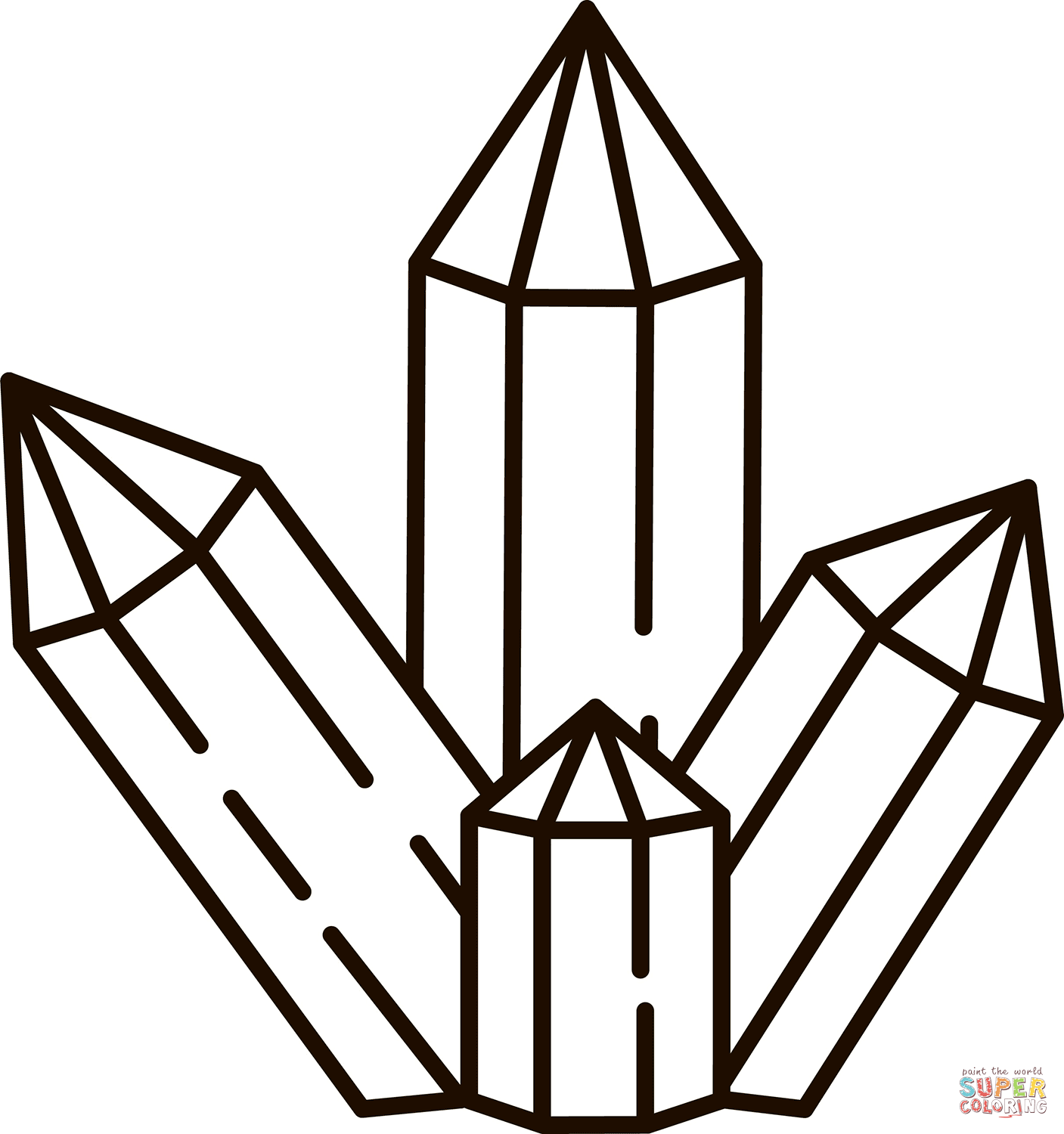 Crystal coloring page free printable coloring pages