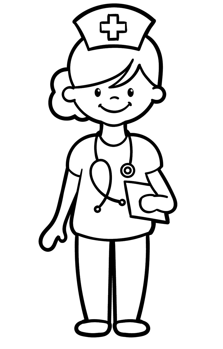 Nurse coloring pages printable for free download