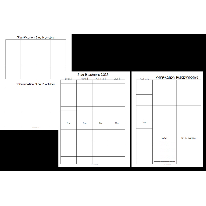 Cahier de planification