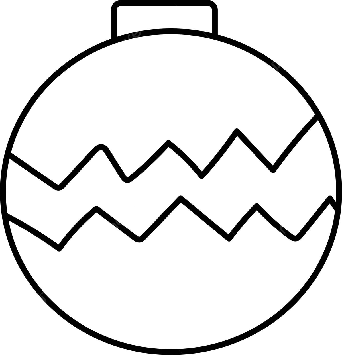 Christmas tree toy ball depicted in black outline on white background vector christmas tree drawing christmas drawing tree drawing png and vector with transparent background for free download