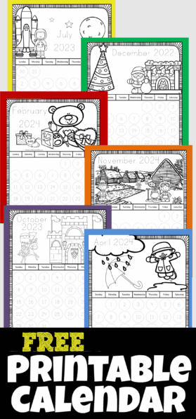 Calendar coloring page free homeschool deals