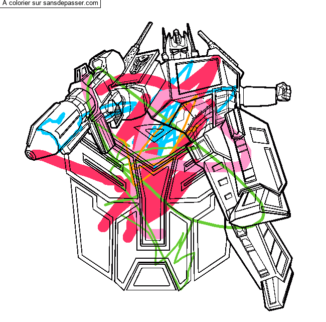 Dessin coloriã coloriage transformers par un invitã